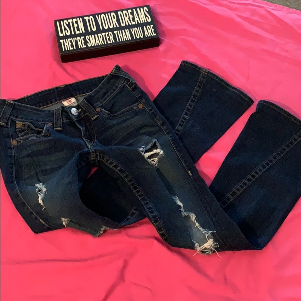 True religion distressed size 27 Jeans womens